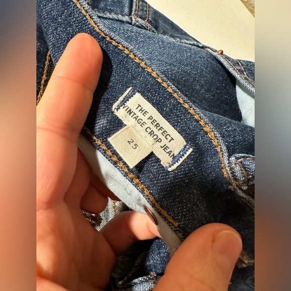 Madewell The Perfect Vintage Crop Clearview Wash:Button-Front Comfort Stretch,25 - Picture 4 of 10